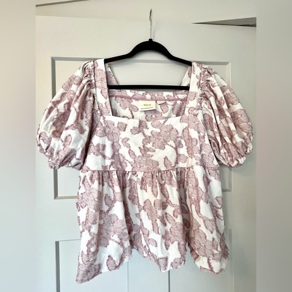 Anthropologie Maeve Batia Textured Babydoll Top Size M - Picture 8 of 15